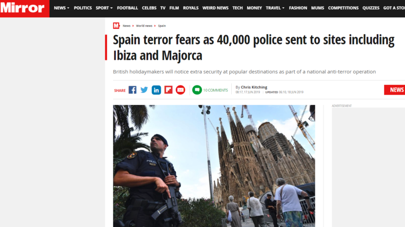 Britische Medien verbreiten Fake News über angebliche Terrorwarnungen auf Mallorca