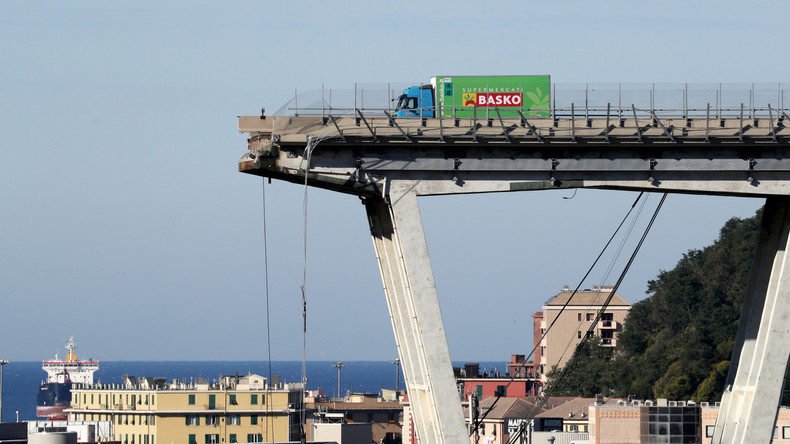 Italien: Sprengstoffexperten sprengen Reste der eingestürzten Morandi-Brücke