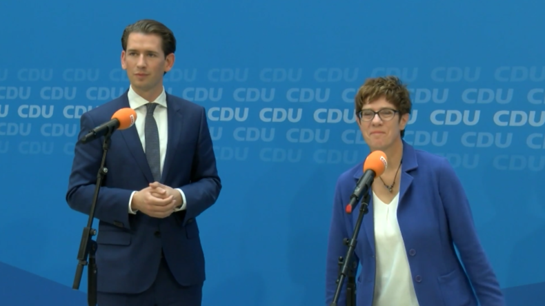 "Linksruck wäre schädlich gewesen": Kurz und Kramp-Karrenbauer werben für von der Leyens Kandidatur