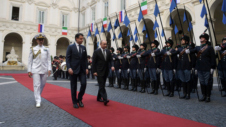 Italien macht den EU-Ausreißer: Wladimir Putin und Guiseppe Conte demonstrieren Einigkeit (Video)