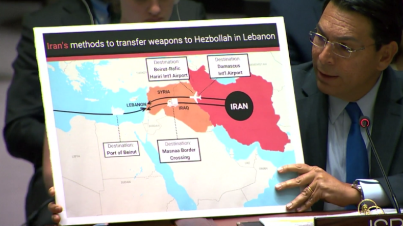 UN: Israel präsentiert "neue Beweise" für Waffenschmuggelrouten zwischen Iran und Hisbollah