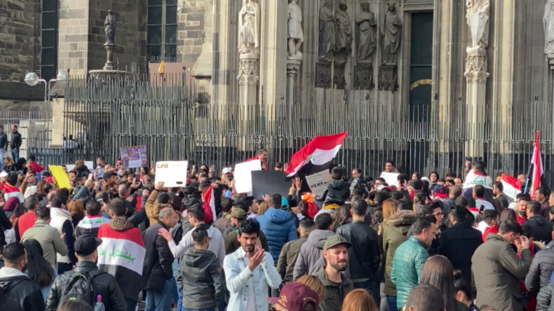 Köln: Hunderte Iraker protestieren gegen Ausschreitungen bei Protesten im Irak