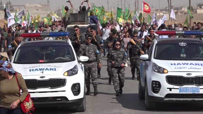 Syrien: Kurden protestieren vor US-Basis gegen drohende türkische Operation