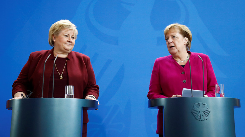 LIVE: Pressekonferenz von Merkel und norwegischer Ministerpräsidentin