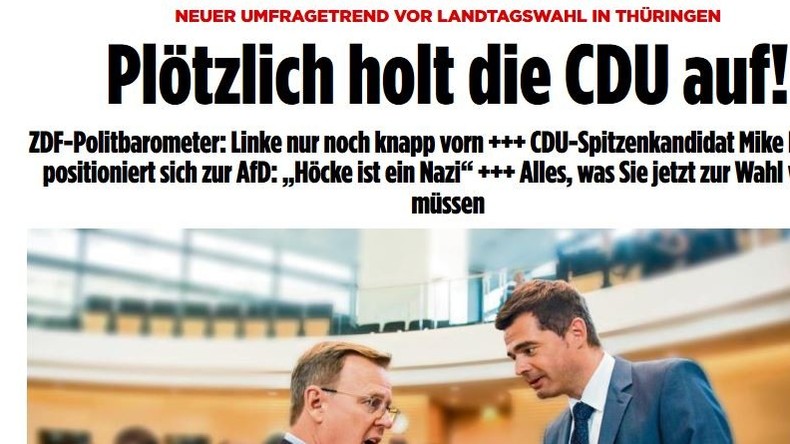 Wie BILD der CDU im Thüringer Landtagswahlkampf mit Fake News auf die Sprünge helfen will