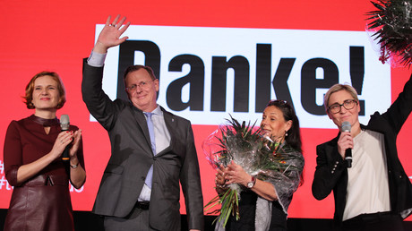 Linken-Chefin Katja Kipping zum Wahlsieg ihrer Partei in Thüringen (Video)
