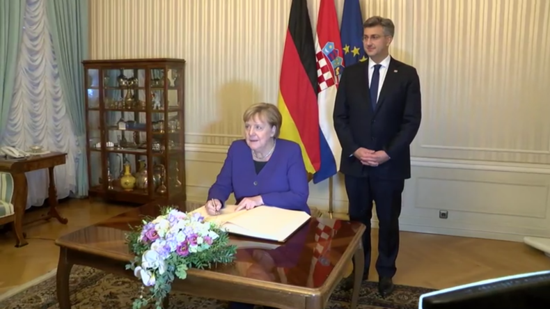 Merkel und der kroatische Premierminister besprechen EU-Beitritt für Nordmazedonien und Albanien