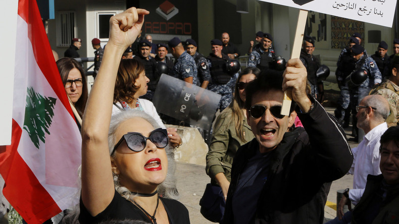 Libanon: Rangeleien mit der Polizei bei Brückenblockade