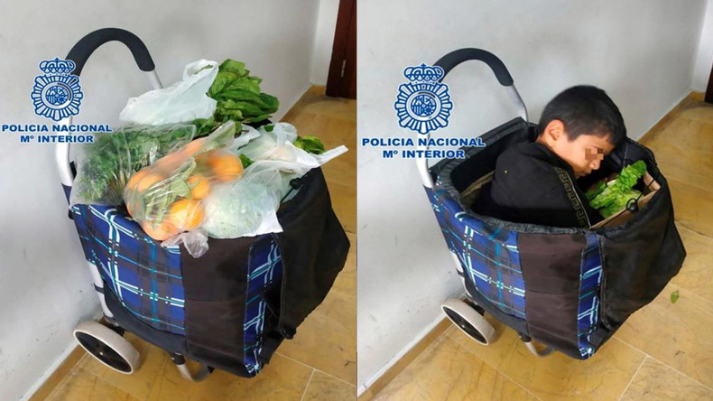 Menschenschmuggel mit Einkaufstrolley: Spanische Grenzbeamte finden Kind in Obst und Gemüse