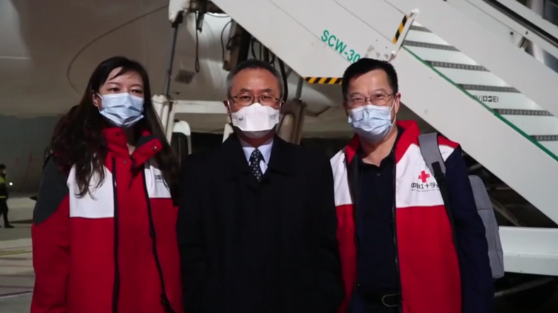 Italien: Chinesisches Rotes Kreuz bringt Ärzte und medizinische Hilfsgüter gegen das Coronavirus