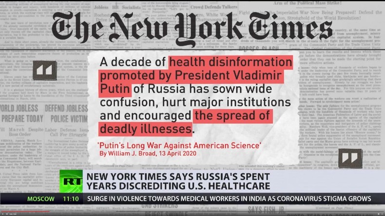 Corona-Sündenbock gesucht und gefunden: NYT hetzt mit Verschwörungstheorie gegen Russland (Video)