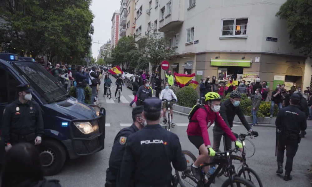 Sie haben die Corona-Maßnahmen satt: Fünfter Tag in Folge wütender Protest in Madrid
