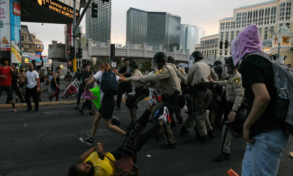 Agents Provocateur: Rechtsextreme mischten sich in Las Vegas unter Demonstranten