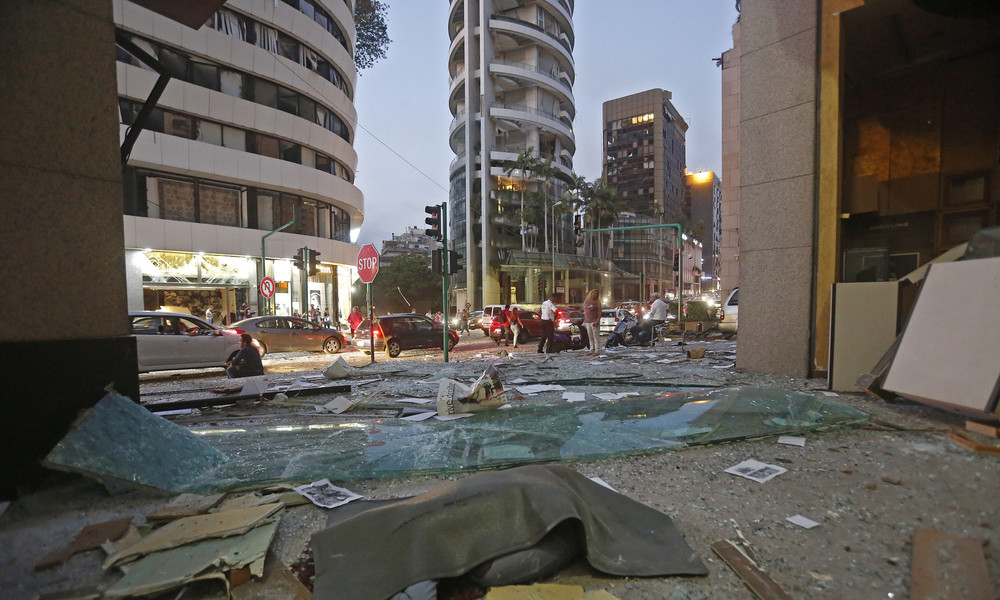 Libanon: Straßen von Beirut nach den Explosionen