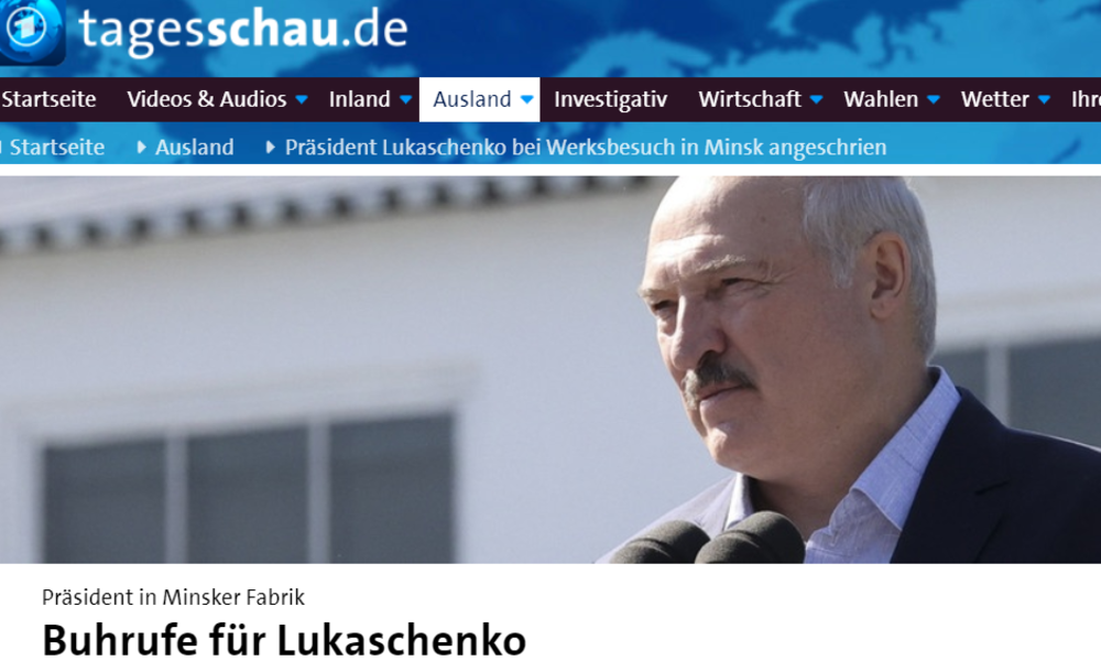 Tagesschau-Halali zum Abschuss Lukaschenkos