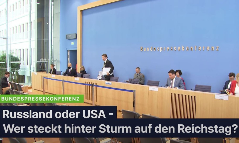 Journalisten auf Bundespressekonferenz: Stehen Russland oder USA hinter "Sturm auf Reichstag"?