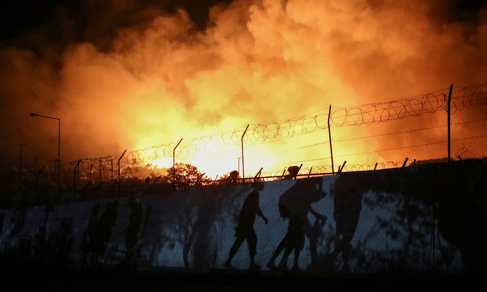 Griechenland: Flüchtlingslager Moria in Flammen