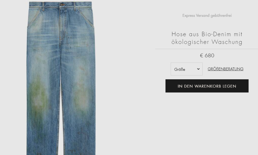 Es grünt: Guccis "Gärtner-Jeans" mit Grasflecken für knapp 700 Euro wird zum Lachobjekt auf Twitter