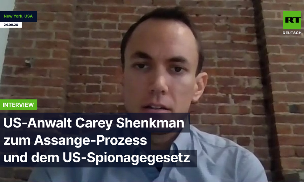 "Jeder Journalist in Gefahr": US-Anwalt Carey Shenkman zu Assange und dem US-Spionagegesetz