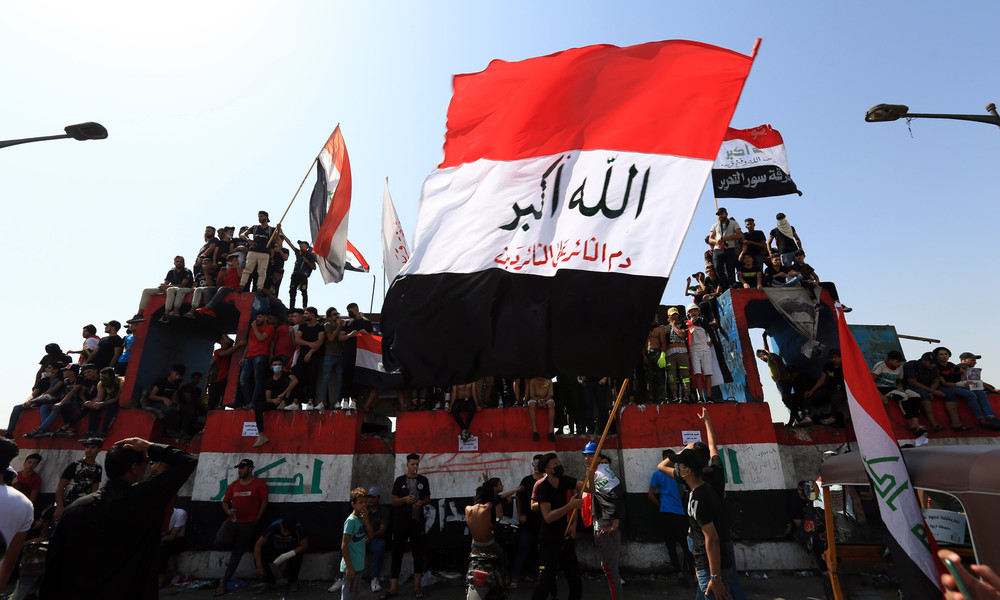 Demonstration im Irak zum Jahrestag der Anti-Regierungsproteste