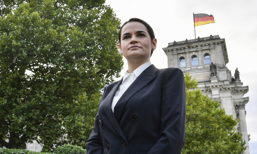 "Wir müssen Brandmauer gegen Russland errichten": Tichanowskaja-Besuch in Berlin
