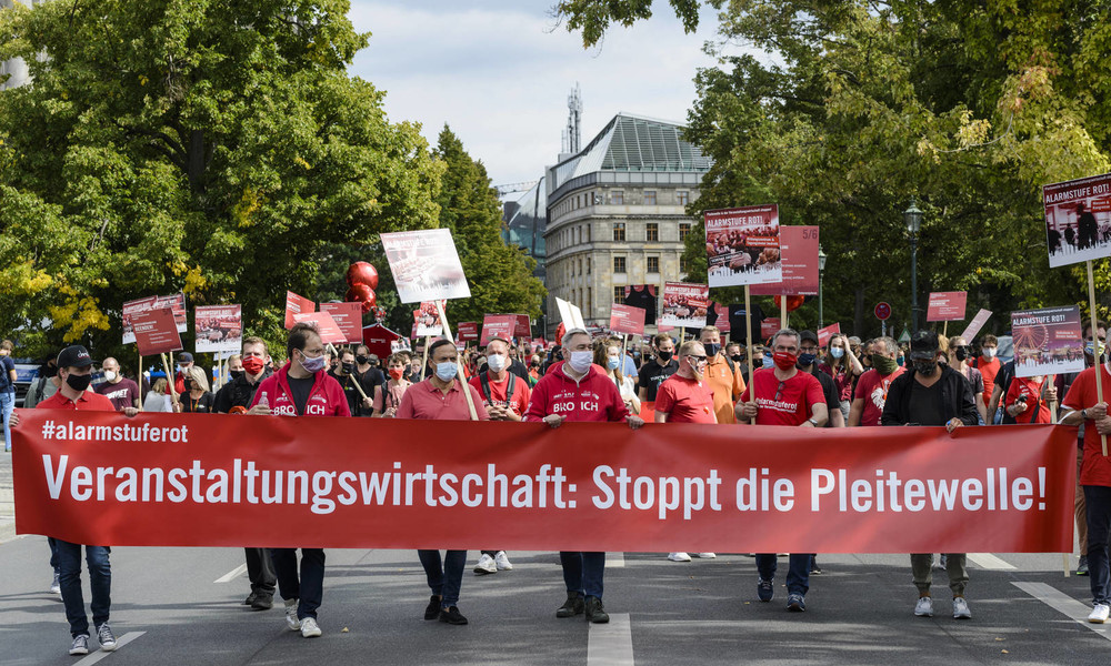 LIVE: "Alarmstufe Rot" – Großdemo zur Rettung der Kultur- und Veranstaltungsbranche in Berlin