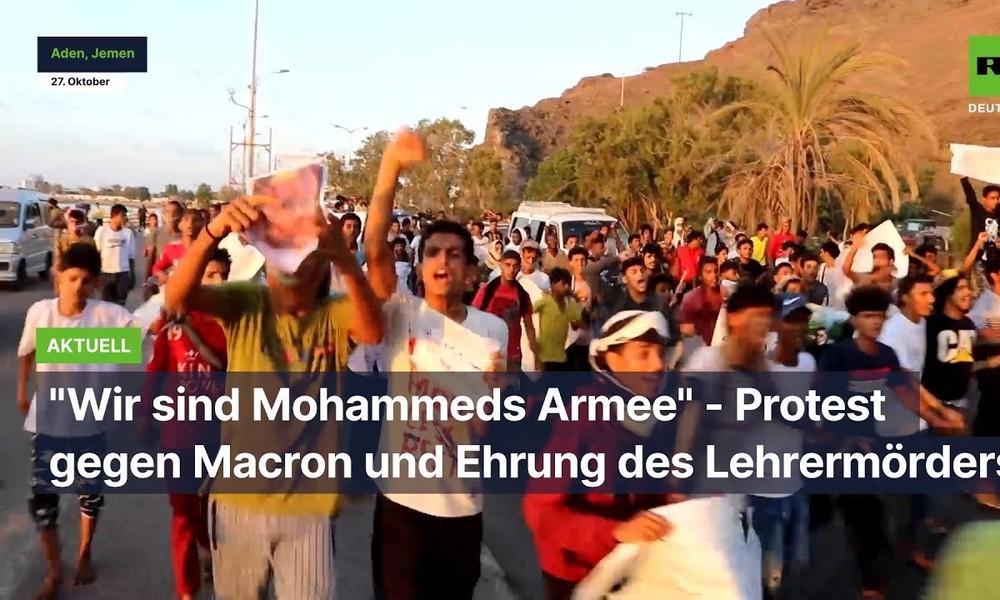 "Wir sind Mohammeds Armee" – Protest gegen Macron und Ehrung des Lehrermörders
