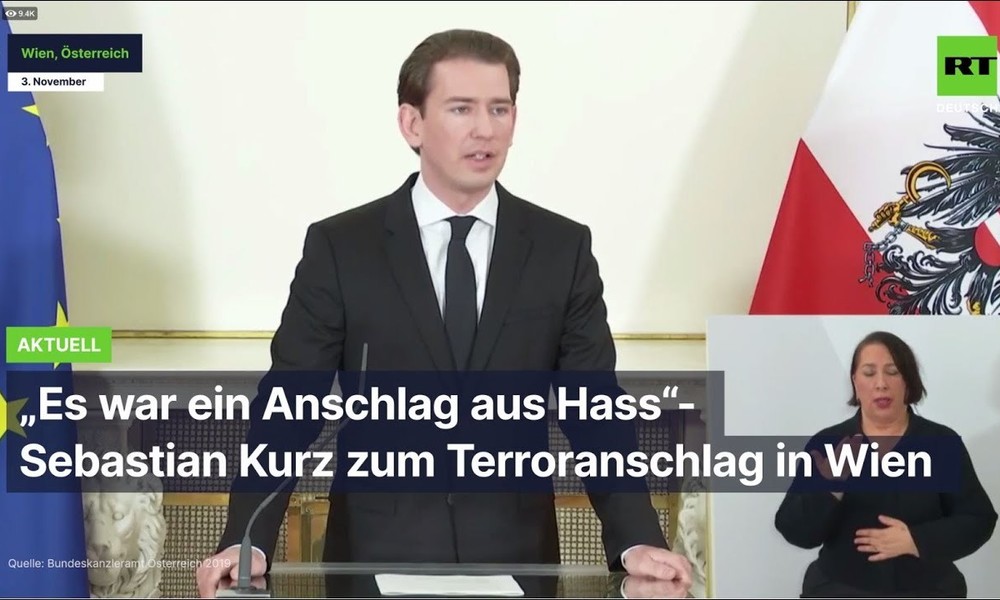 "Es war ein Anschlag aus Hass" – Sebastian Kurz zum Terroranschlag in Wien