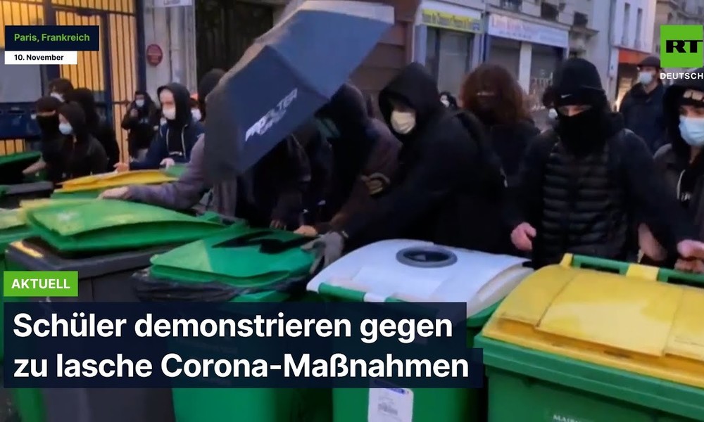 Paris: Schüler demonstrieren gegen zu lasche Corona-Maßnahmen
