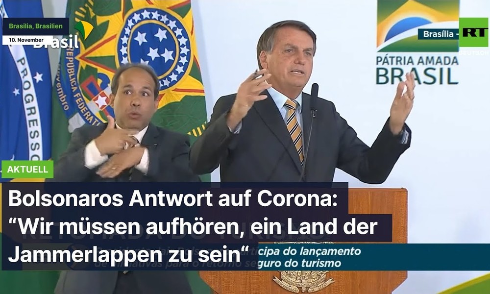 Bolsonaro: "Die Pandemie wurde überbewertet, wir müssen aufhören, ein Land der Jammerlappen zu sein"