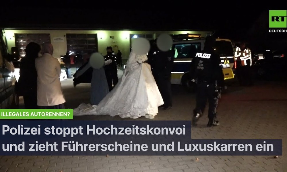 Polizei stoppt Hochzeitskonvoi und zieht Führerscheine und Luxuskarren ein