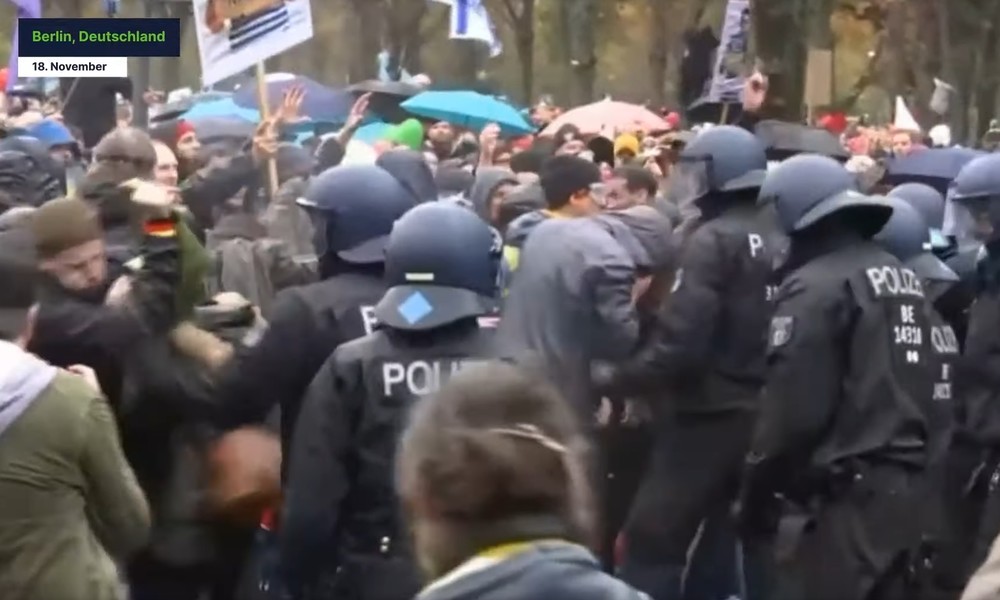 Berlin: Gewaltsame Zusammenstöße mit Polizei bei Demo gegen Infektionsschutzgesetz