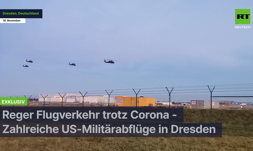 Exklusiv: Reger Flugverkehr trotz Corona – US-Militärstarts am Dresdner Flughafen (Video)