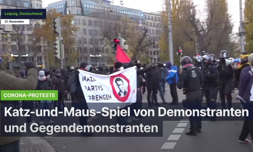 Corona-Proteste in Leipzig: Einsatz von Pfefferspray und Festnahmen