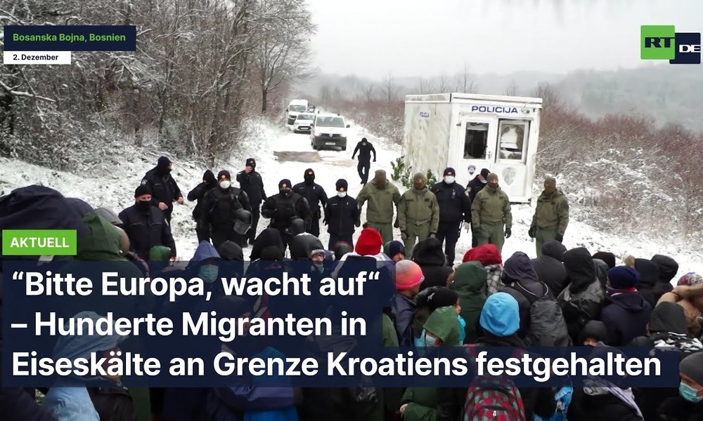"Bitte Europa, wacht auf" – Hunderte Migranten in Eiseskälte an Grenze Kroatiens festgehalten