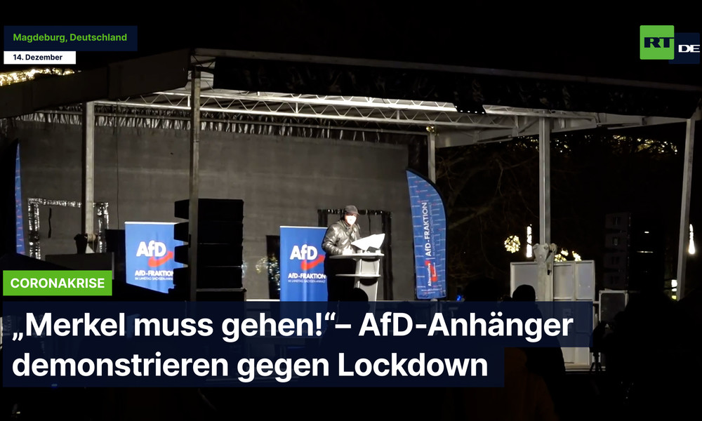 Magdeburg: „Merkel muss gehen!“ – AfD-Anhänger demonstrieren gegen Lockdown