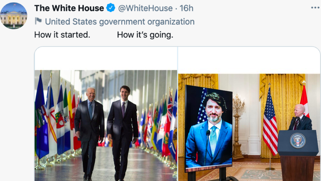 "How it started – how it's going": Tweet mit Biden und Trudeau ruft Unverständnis hervor