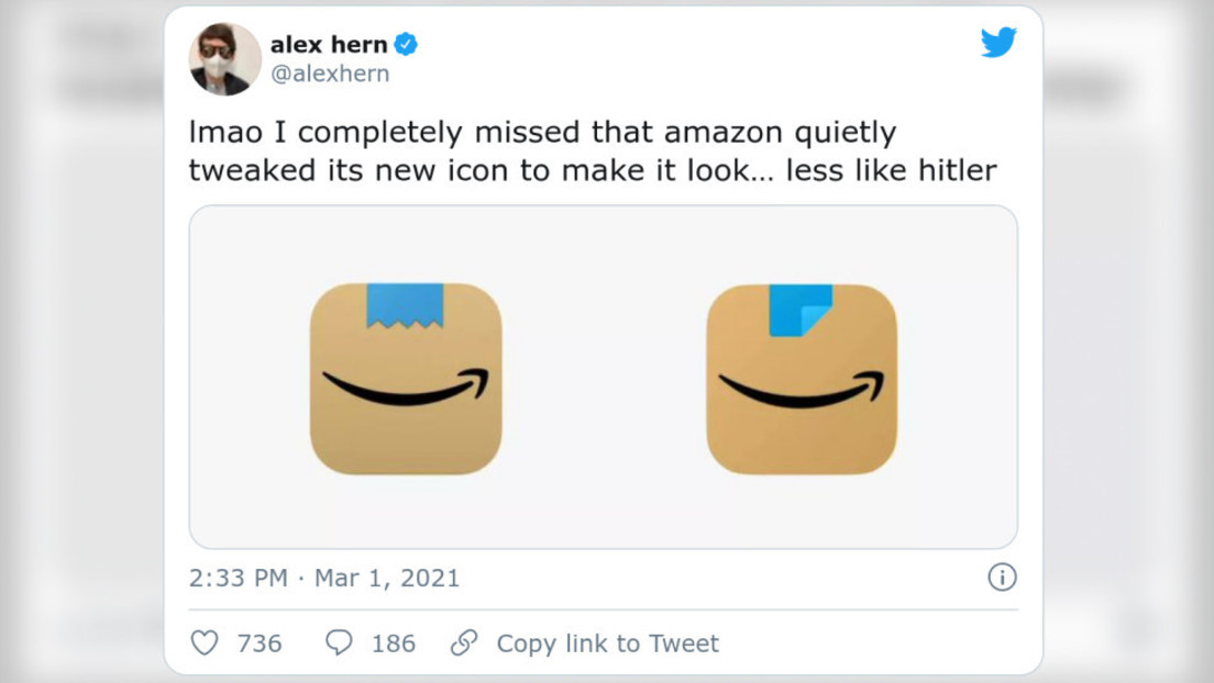 Grinsender Hitler? –  Amazon überarbeitet neues App-Logo