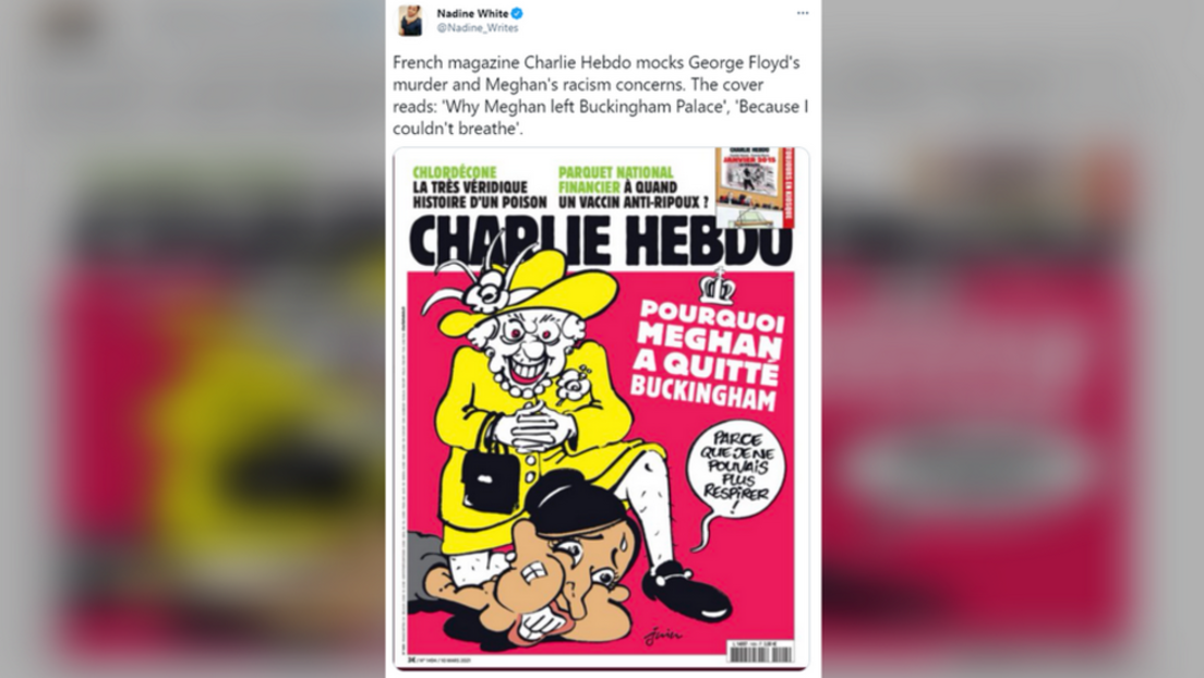 "Voll daneben": Charlie Hebdo wegen "Meghan Markle und George Floyd"-Cartoons in der Kritik