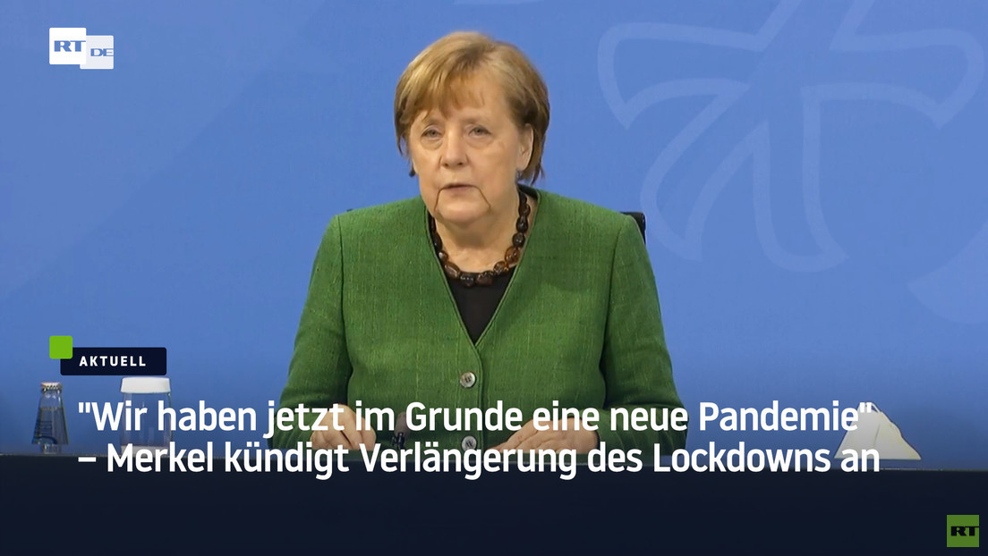"Wir haben jetzt im Grunde eine neue Pandemie" – Merkel kündigt Verlängerung des Lockdowns an