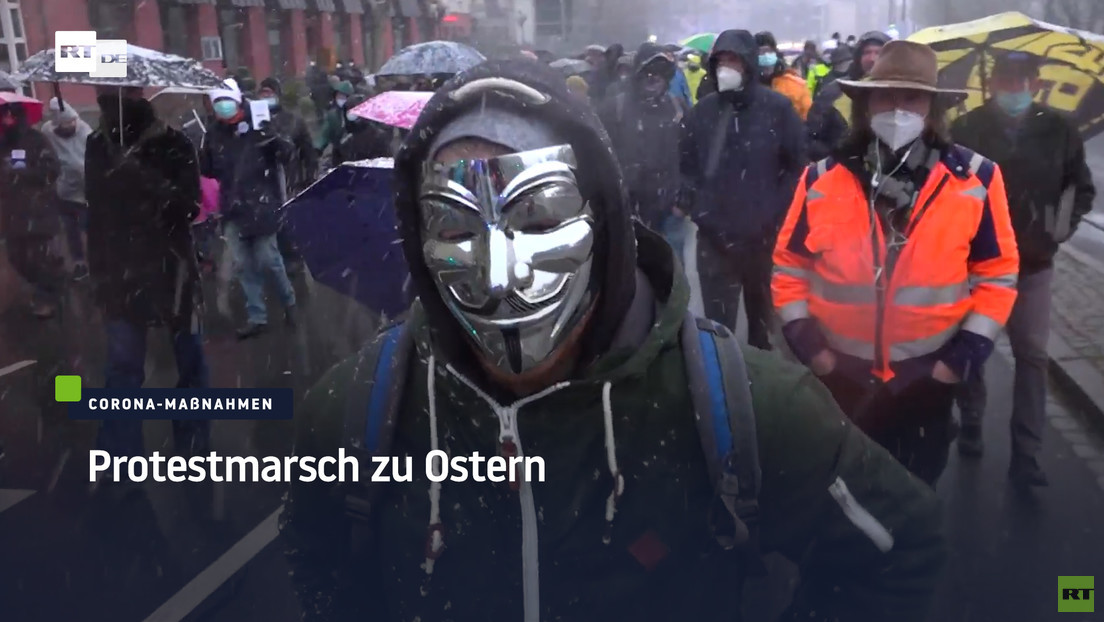 Nürnberg: Protestmarsch gegen die Corona-Maßnahmen am Ostermontag