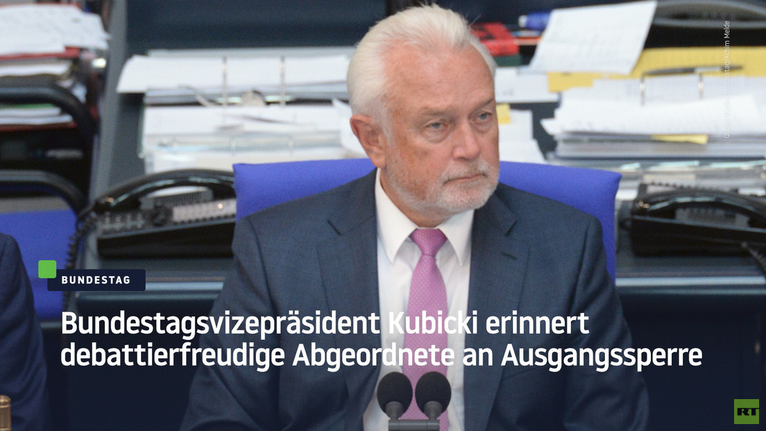 Bundestagsvizepräsident Kubicki erinnert debattierfreudige Abgeordnete an Ausgangssperre
