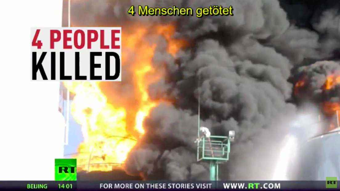 Tag 3: Großfeuer in Öl- und Gaslager in der Nähe von Kiew noch immer nicht unter Kontrolle