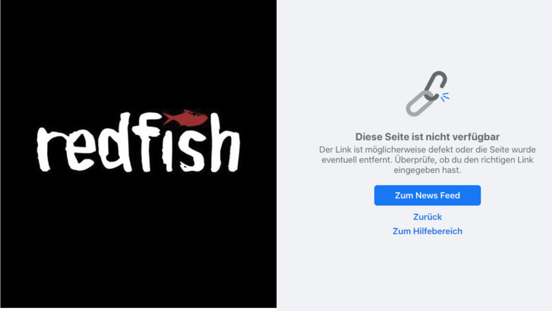 Zensur: Facebook löscht Seite von RT-Tochterunternehmen Redfish mit 830.000 Followern