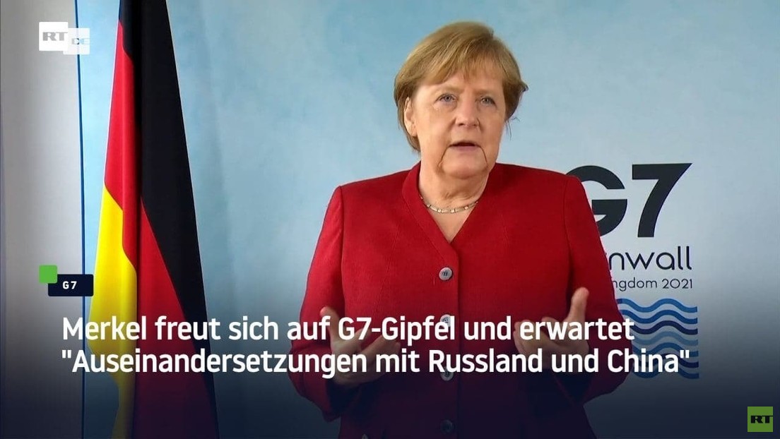 Merkel freut sich auf G7-Gipfel und erwartet "Auseinandersetzungen mit Russland und China"