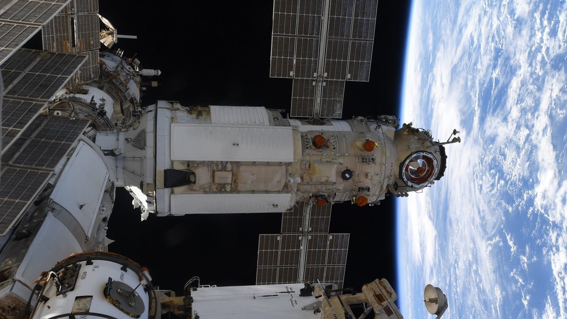 Russisches Forschungsmodul "Nauka" dockt an die Internationale Raumstation ISS