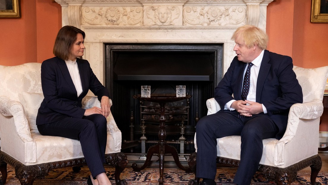 Boris Johnson trifft sich mit weißrussischer Oppositionspolitikerin Tichanowskaja in Downing Street
