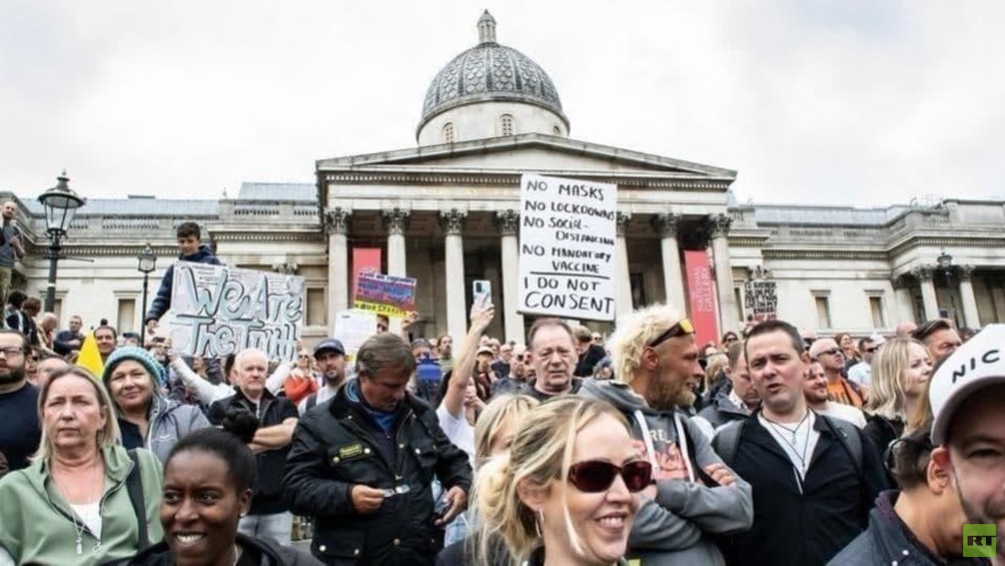 LIVE aus London: Protest gegen Corona-Politik und Pflichtimpfungen