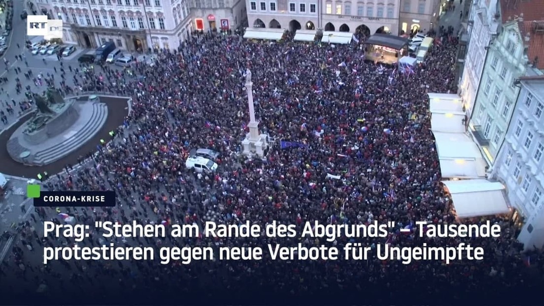 Prag: "Stehen am Rande des Abgrunds" – Tausende protestieren gegen Corona-Maßnahmen