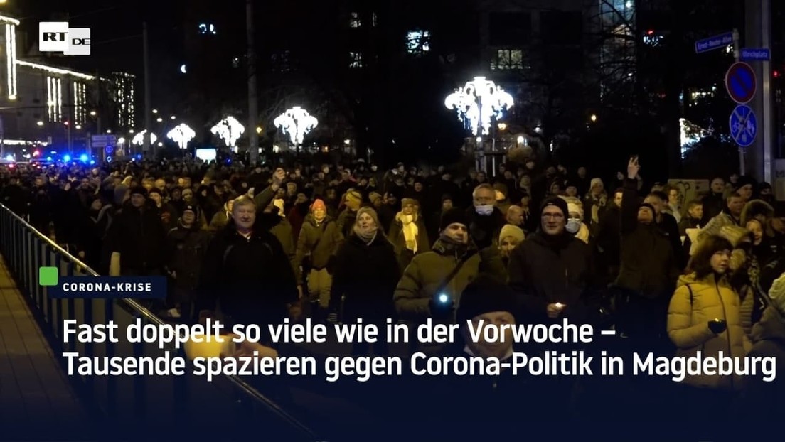 Fast doppelt so viele wie in der Vorwoche – Tausende spazieren gegen Corona-Politik in Magdeburg